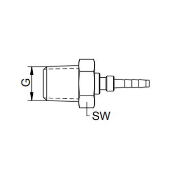 Taper male Test Point Hose Fitting