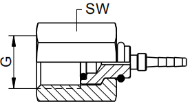 Pressure gauge fitting with O-ring