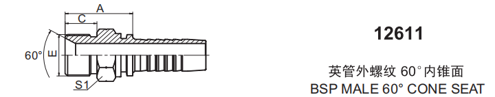 BSP MALE 60° cone seal